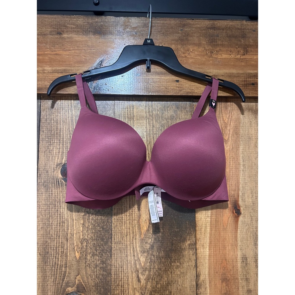 Victorias Secret Perfect Shape Bra 38D Dark Pink Full Coverage Underwire NEW